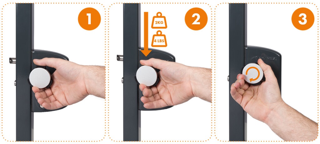 Locinox kidloc – atidarymo būdas