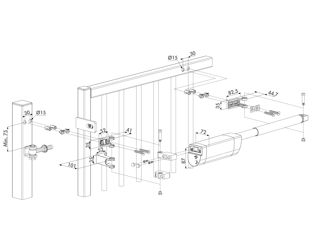LOCINOX SAMSON-2 montavimo schema