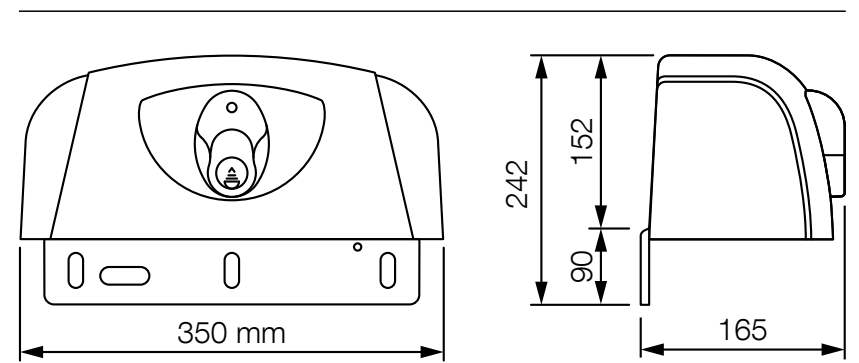 HYPPO – matmenys 350 × 165 × 242 mm HYPPO – matmenys 350 × 165 × 242 mm
