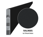 Juoda RAL9005, struktūrinė