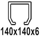 C profiliui 140x140x6 mm