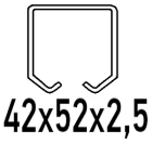Skirta C profiliui 42x52x2,5 mm