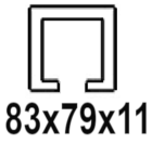 C profiliui 83x79x11 mm