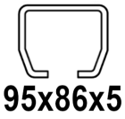 C profiliui 95x86x5 mm