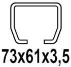 C profiliui 73x61x3,5 mm