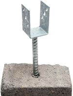U formos 60 mm tvirtinimo pagrindas su armatūros strypu U formos 60 mm tvirtinimo pagrindas su armatūros strypu