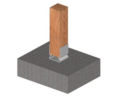 U formos statinio tvirtinimo elemento 60 mm su iškilimu naudojimo pavyzdys