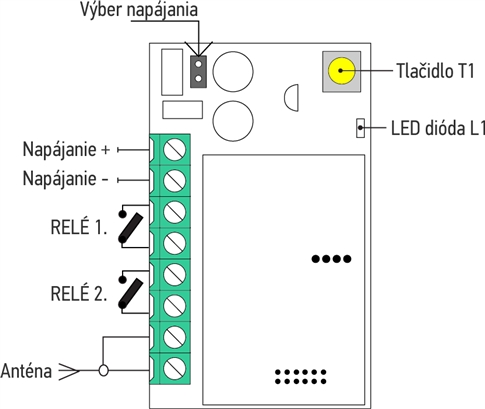 KEY RXM23 išorinio imtuvo schema