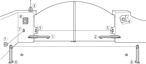 NICE MC424L prijungimo schema