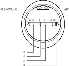 Raktinio jungiklio STOP ir žingsninio valdymo prijungimas Raktinio jungiklio STOP ir žingsninio valdymo prijungimas