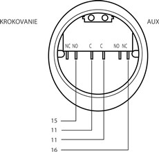 Raktinio jungiklio pagalbinio įėjimo ir žingsninio valdymo prijungimas Raktinio jungiklio pagalbinio įėjimo ir žingsninio valdymo prijungimas