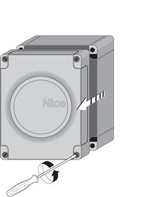 NICE MC824H valdymo bloko montavimas NICE MC824H valdymo bloko montavimas