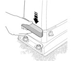 Tarp dantytosios juostos ir pavaros krumpliaračio palikite 1–2 mm tarpą