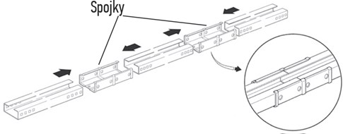 3. Guminiu plaktuku ir šiek tiek jėgos sujunkite visas dalis pridedamomis jungtimis, kol jos užsifiksuos: