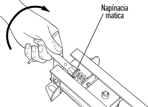 2. Visiškai atsukite įtempimo veržlę: