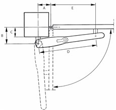 NICE Wingo pavaros atidarymo į vidų schema