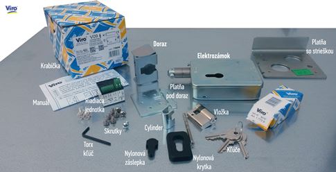 VIRO V09 elektrinės spynos komplektacija