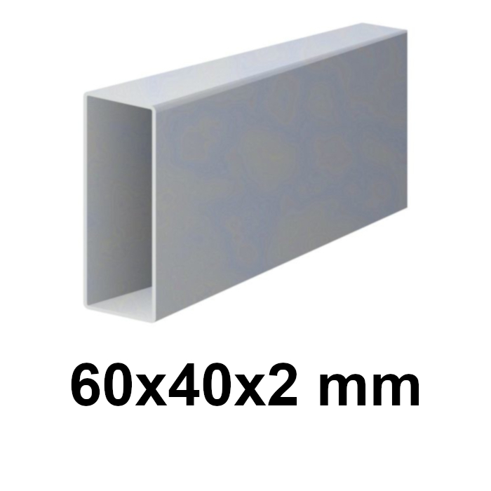 Cinkuotas profilis 60 × 40 × 2 mm