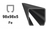 C profilis 98 × 98 × 5 mm, Fe