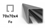 70 × 70 × 4 mm C profilis, Fe