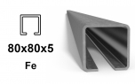 C profilis 80 × 80 × 5 mm, Fe
