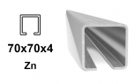70 × 70 × 4 mm C profilis, Zn