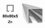 80 × 80 × 5 mm C profilis, Zn