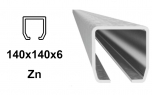 C profilis 140 × 140 × 6 mm, Zn